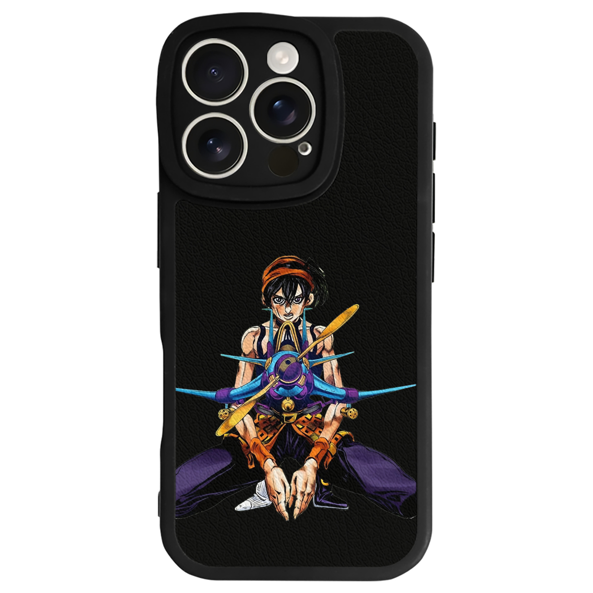 （画像用） ジョジョの奇妙な冒険 ナランチャ?ギルガ JoJo's Bizarre Adventure Narancia Ghirga 【iPhone 16シリーズ対応】シリコンスマホケース（レザー調） 材質：シリコン